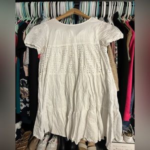 ASOS white eyelet mini dress